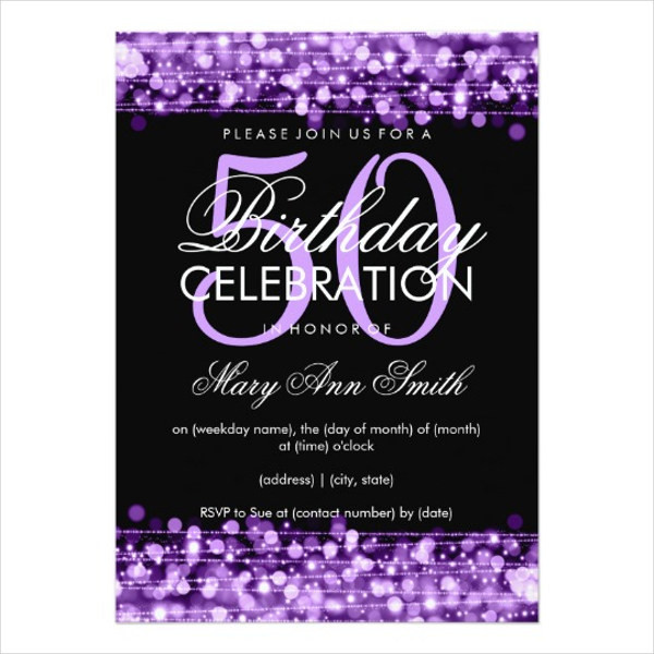 50th Birthday Party Invitation Template
 83 Birthday Invitations Word PSD AI EPS