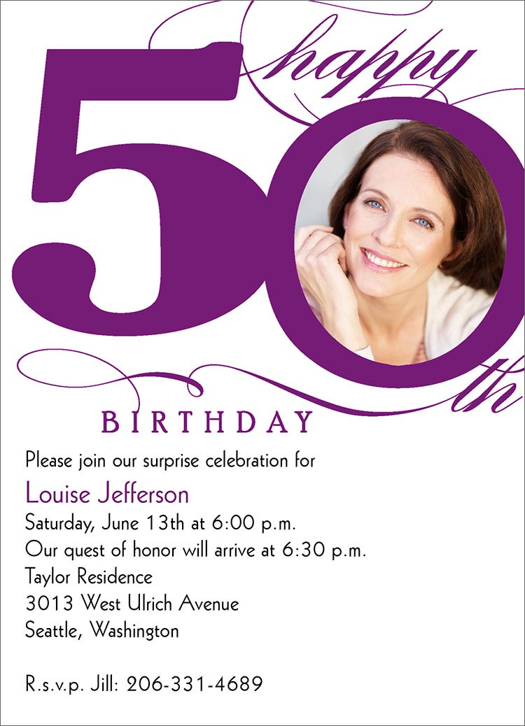 50th Birthday Party Invitation Template
 Free Printable 50th Birthday Invitations Templates