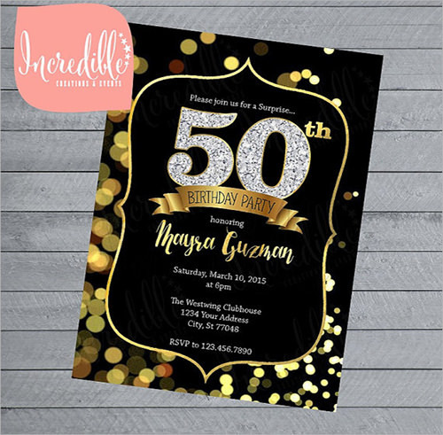 50th Birthday Party Invitation Template
 Invitation Template Download Premium and Free Documents
