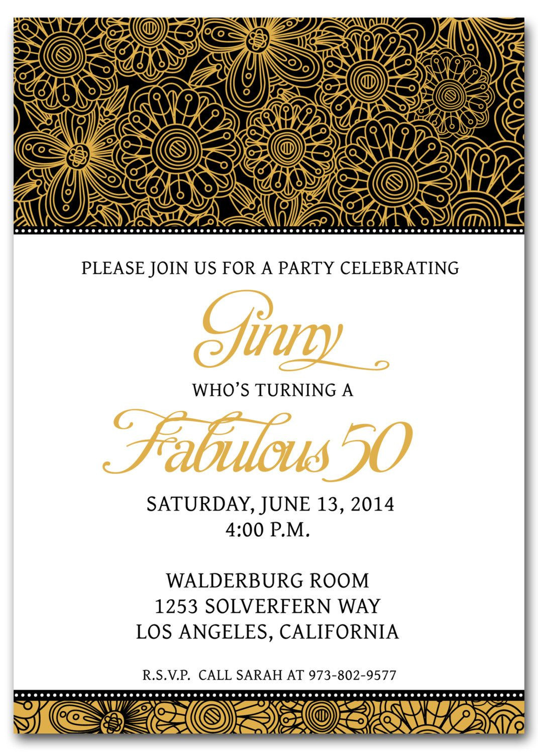 50th Birthday Party Invitation Template
 50th Birthday Invitation Templates Free Printable
