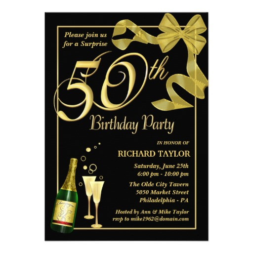 50th Birthday Party Invitation Template
 Blank 50th Birthday Party Invitations Templates