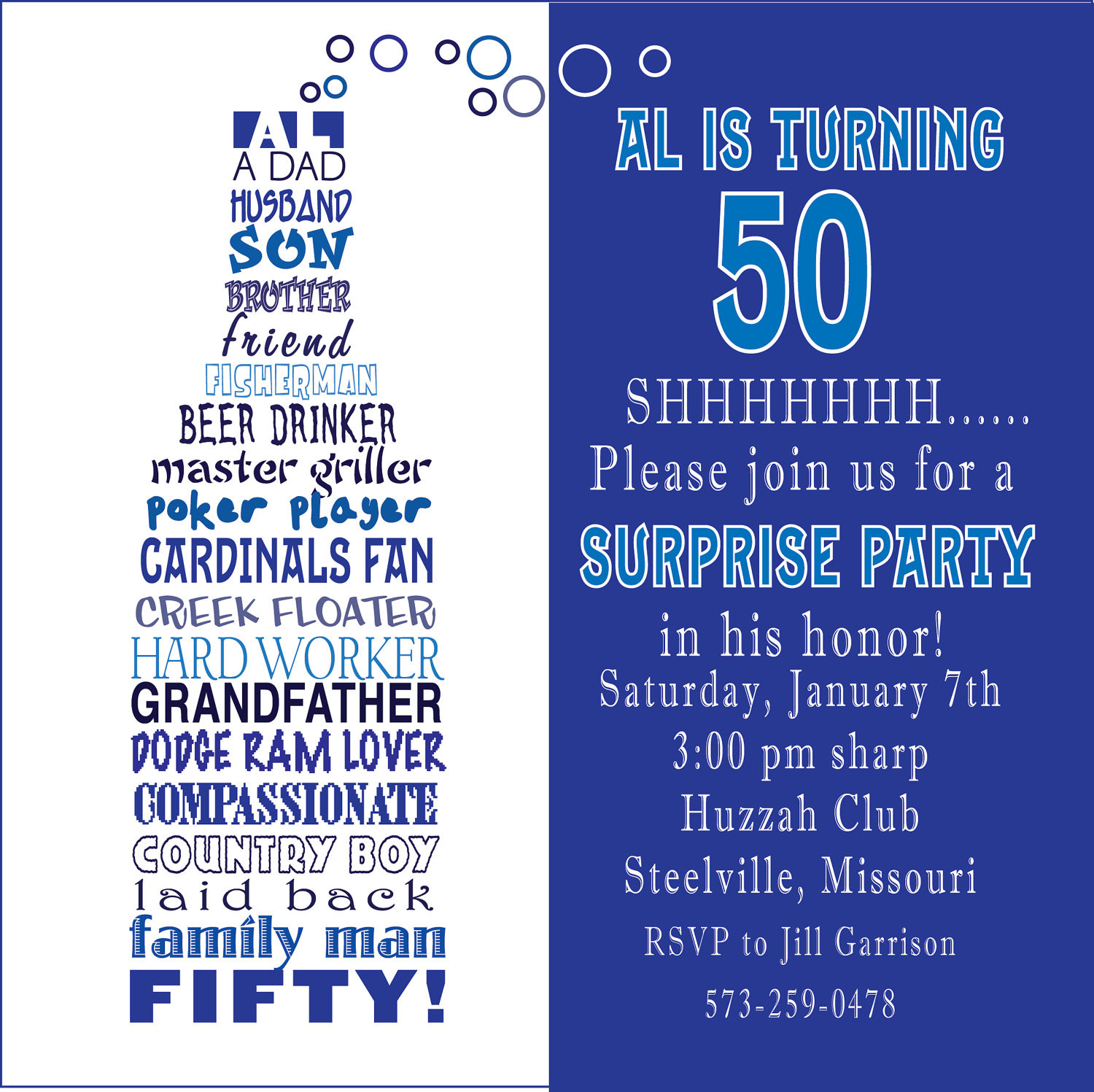50th Birthday Party Invitations Ideas
 Funny 50th Birthday Invitations Wording Ideas