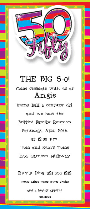50th Birthday Party Invitations Ideas
 Funny 50th Birthday Party Invitations Ideas
