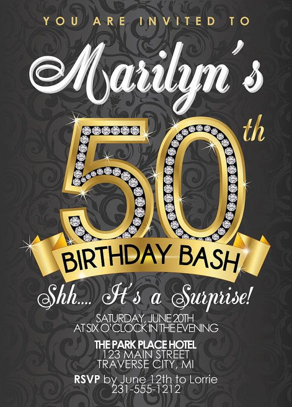 50th Birthday Party Invitations Ideas
 Surprise 50th Birthday Party Invitations 50th Birthday