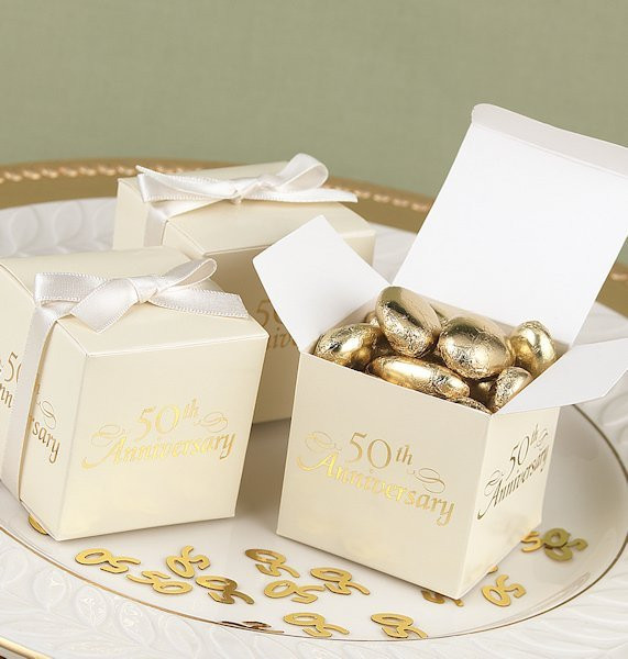 50th Wedding Anniversary Party Favors
 50th Anniversary Party Favor Boxes Set of 25