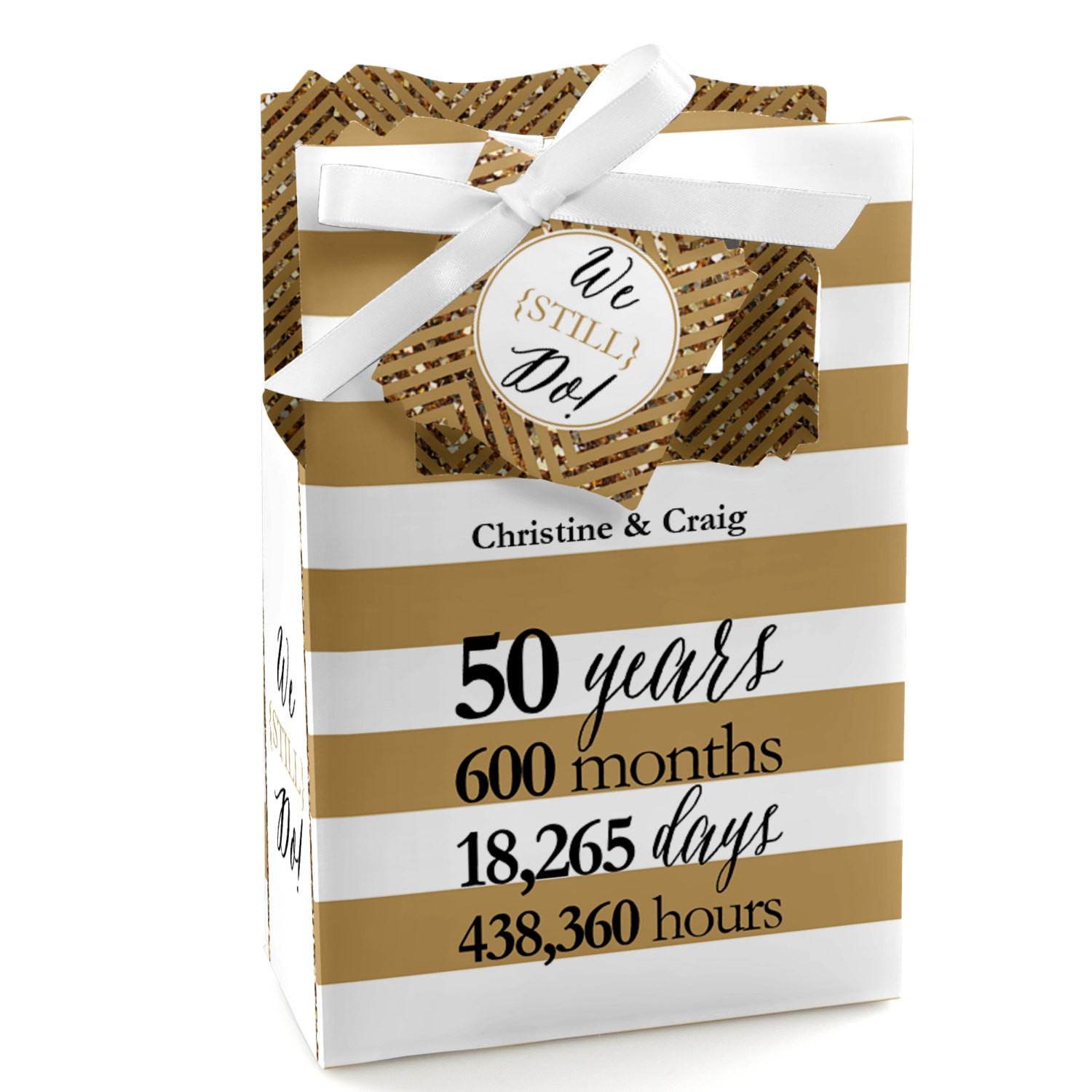 50th Wedding Anniversary Party Favors
 We Still Do 50th Wedding Anniversary Favor Boxes Custom