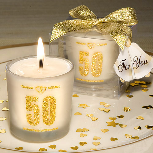 50th Wedding Anniversary Party Favors
 50th Anniversary Candle