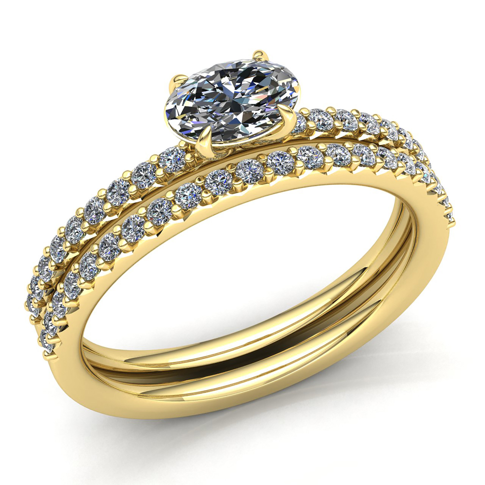 5ct Diamond Engagement Rings
 Genuine 1 5ct Oval Diamond La s Bridal Set Solitaire