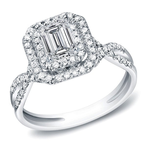 5ct Diamond Engagement Rings
 14k White Gold 4 5ct TDW Emerald Cut Diamond Engagement
