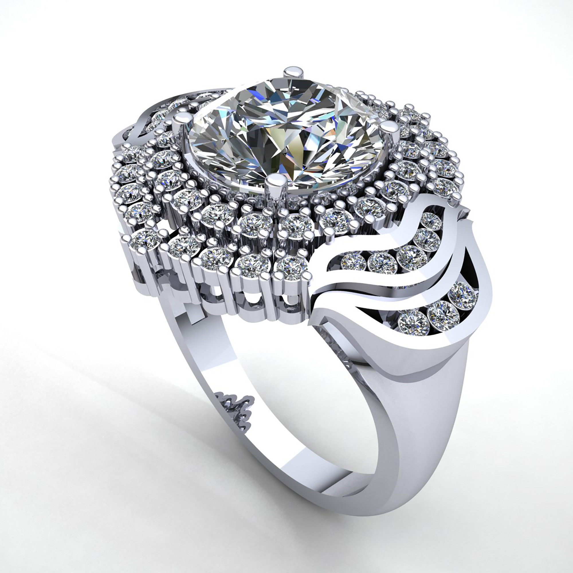 5ct Diamond Engagement Rings
 5ct Round Diamond La s Bridal Solitaire Engagement Ring
