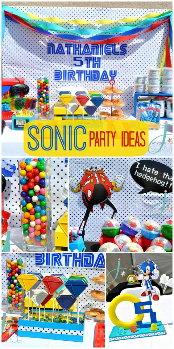 5Th Birthday Party Ideas Boy
 Sonic the Hedgehog Birthday "Nate s 5th birthday