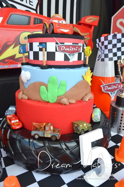 5Th Birthday Party Ideas Boy
 Amazing cake from a Disney Cars Birthday Party See more