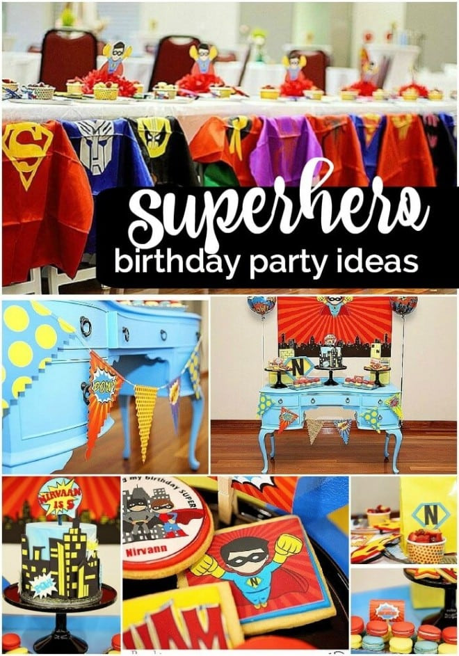5Th Birthday Party Ideas Boy
 A Superhero Birthday Party for a Super Boy Spaceships