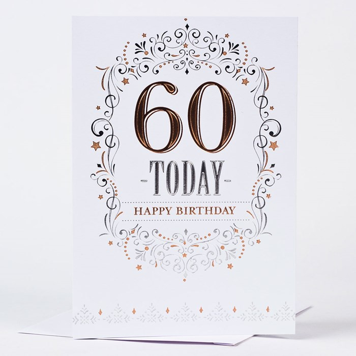 60th Birthday Card
 60th Birthday Card Traditional ly 59p