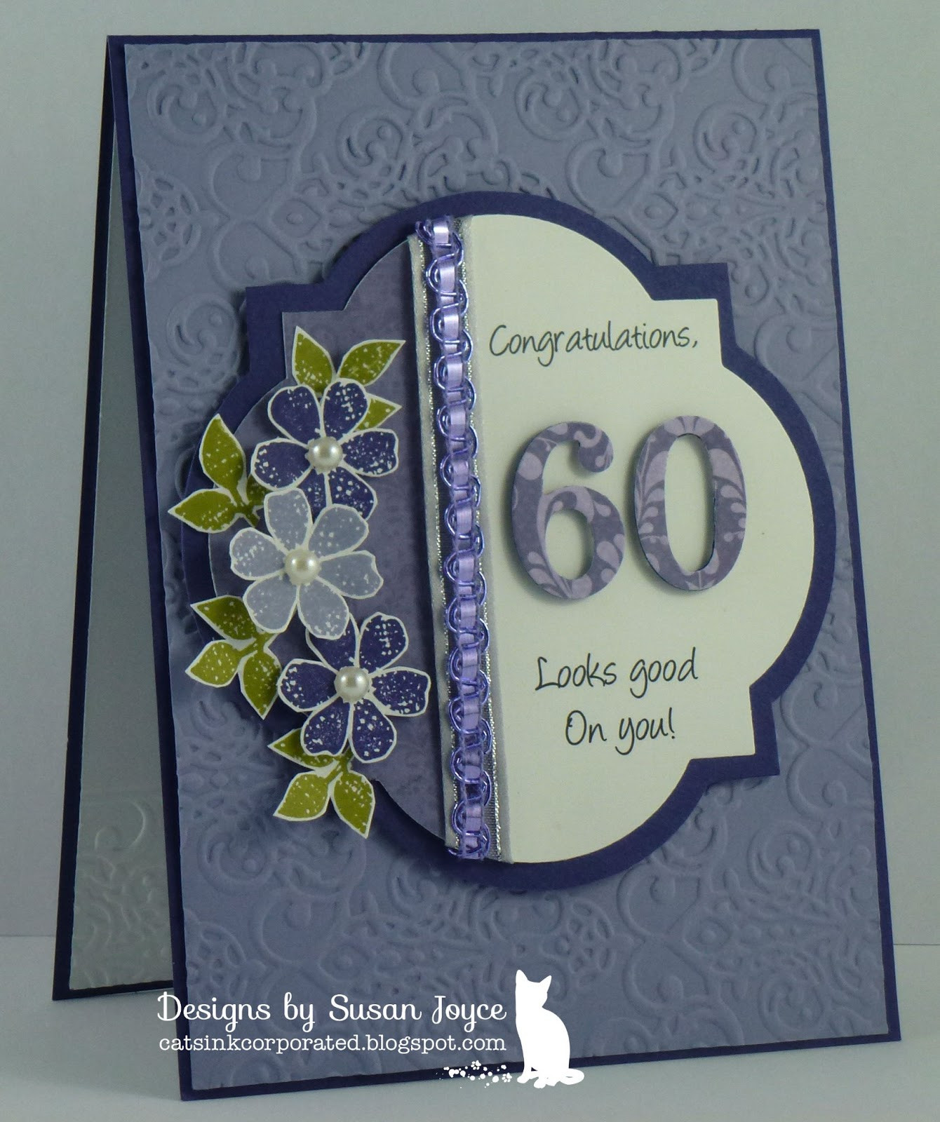 60th Birthday Card
 Cat s Ink Corporated Happy 60th Stephanie