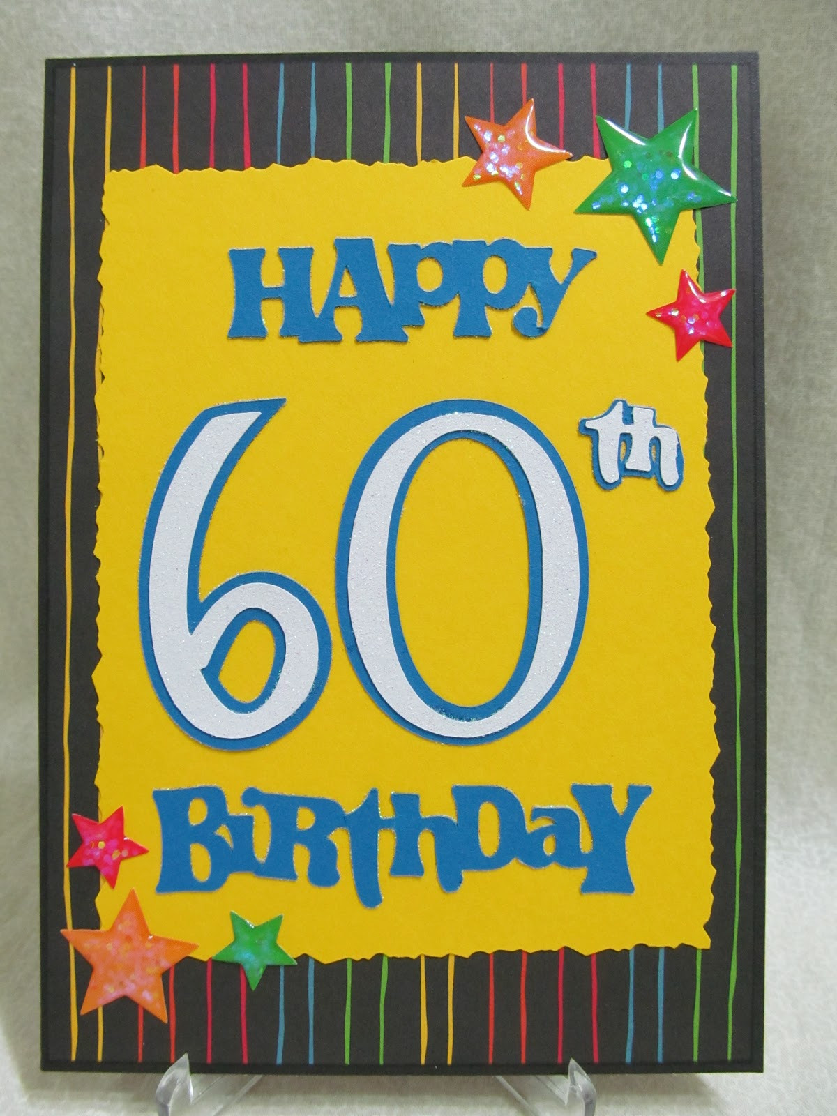 60th Birthday Card
 Savvy Handmade Cards Happy 60th Birthday Handmade Card