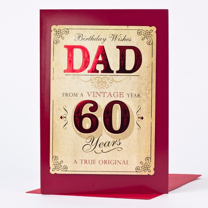 60th Birthday Card
 60th Birthday Card Dad Vintage Year