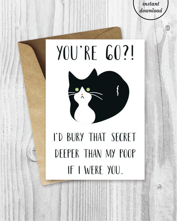60th Birthday Card
 Printable 60th Birthday Cards Funny Tuxedo Cat 60 Birthday