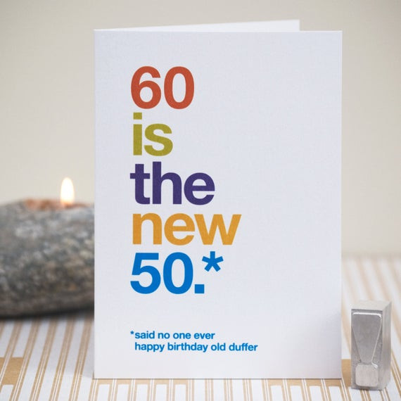 60th Birthday Card
 Funny 60th Birthday Card 60 Birthday Witty Birthday Card