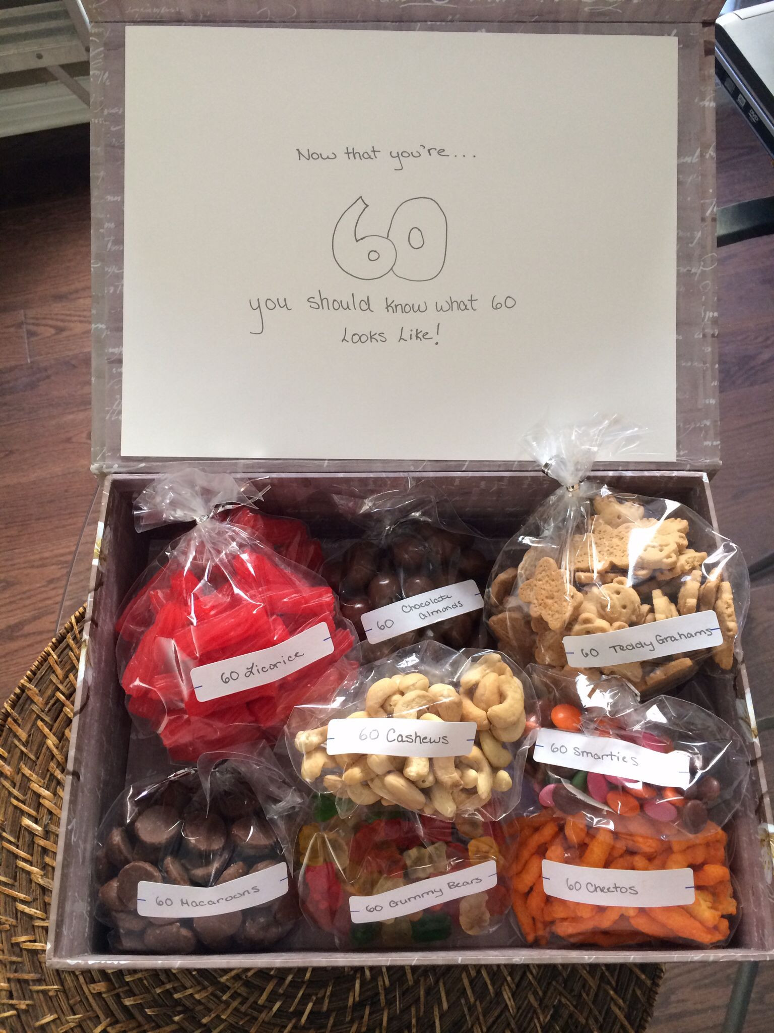 60Th Birthday Gag Gift Ideas
 60th Birthday Treat Box …