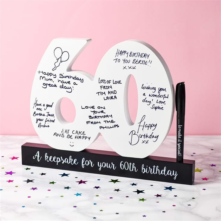 60Th Birthday Gift Ideas For.Women
 60th Birthday Signature Number