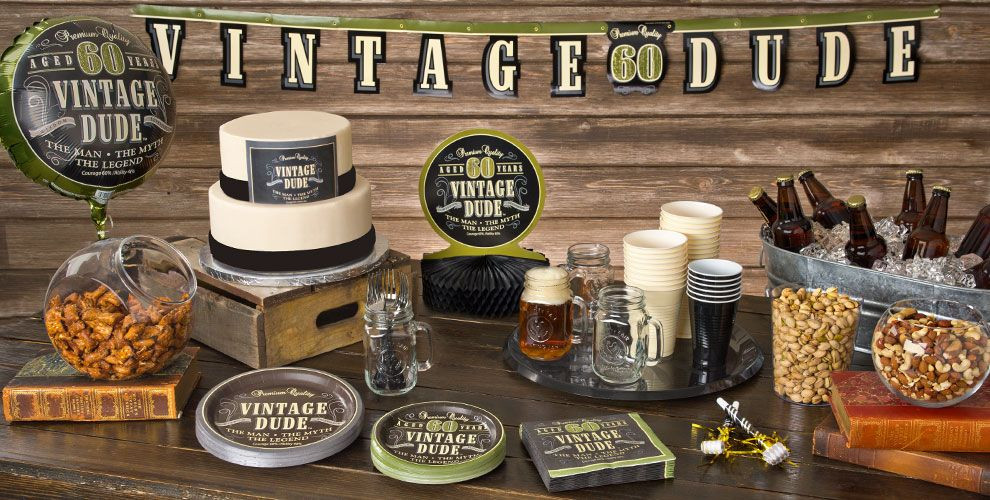 60Th Birthday Party Ideas
 Vintage Dude 60th Birthday Party Supplies