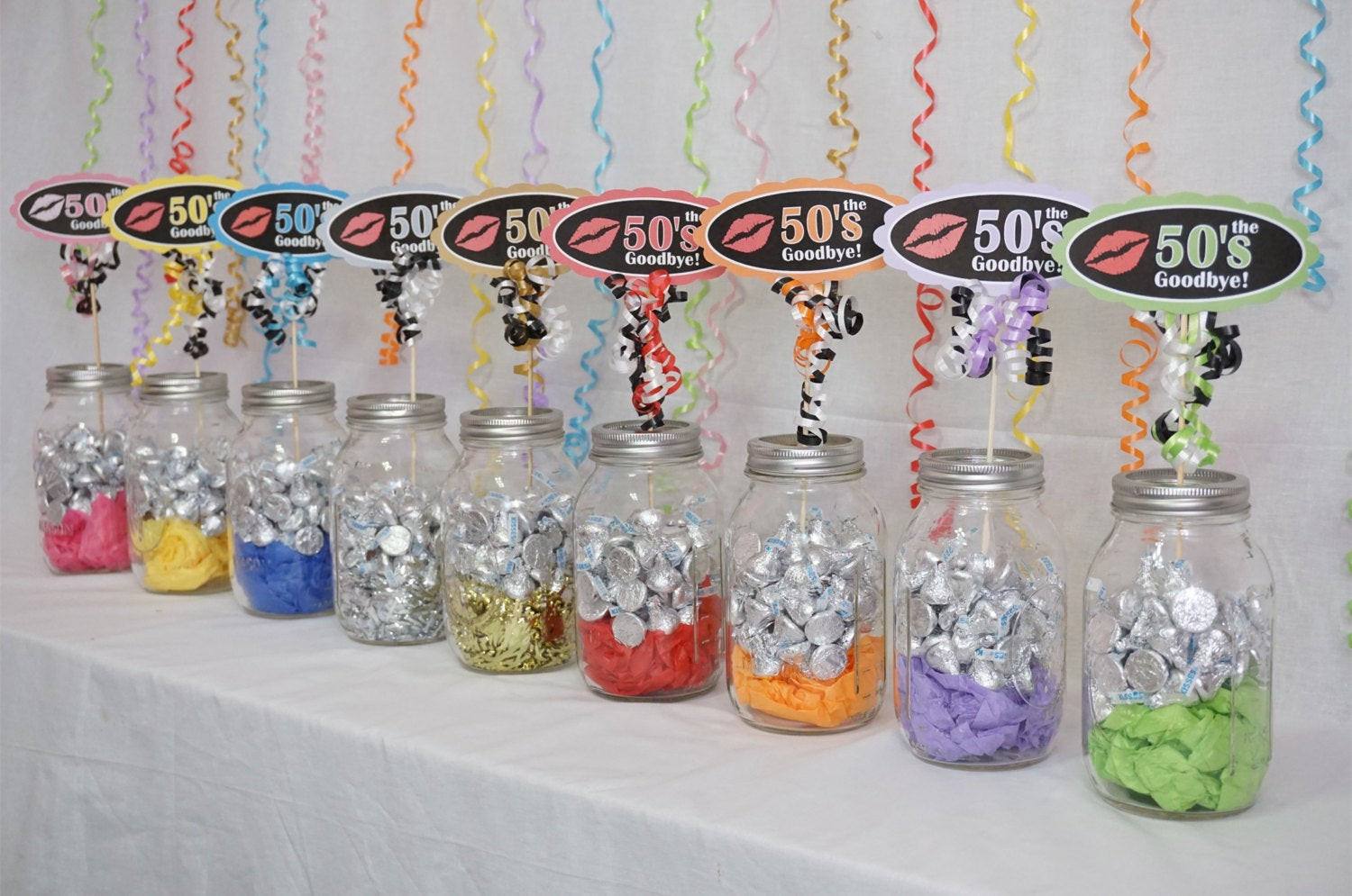 60th Birthday Table Decorations
 60th Birthday Decoration available in 9 Colors 60th Candy