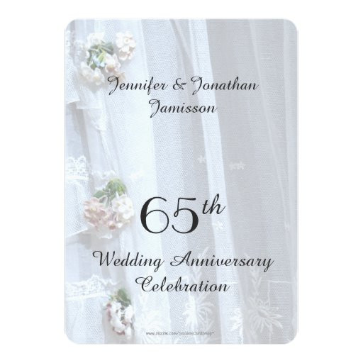 65Th Wedding Anniversary Gift Ideas
 65th Wedding Anniversary Party Vintage Lace Card
