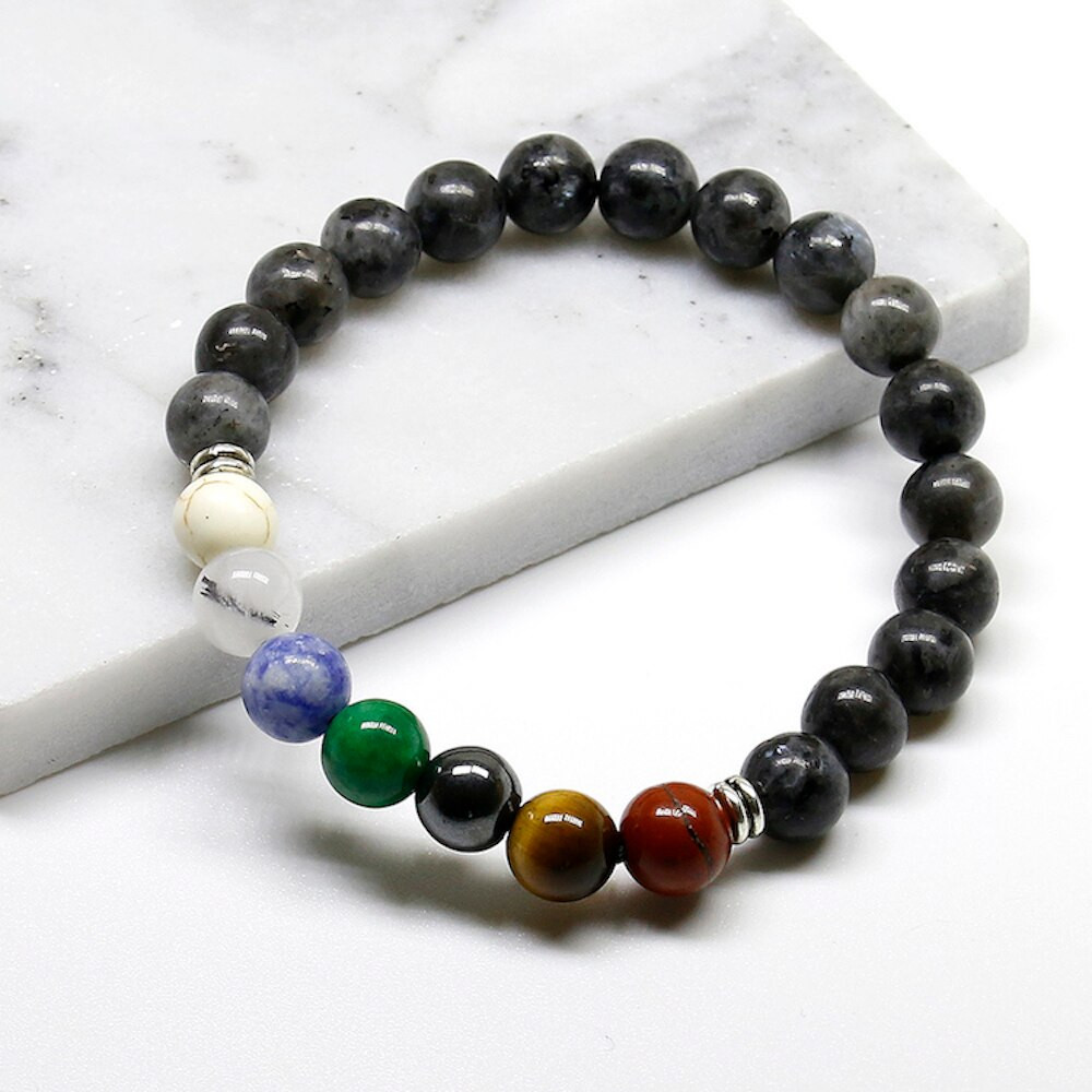 7 Chakra Stones Bracelet
 Muti color 7 Chakra Bracelet Mala Beads Energy Bracelet