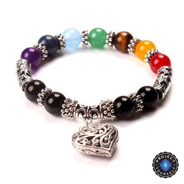 7 Chakra Stones Bracelet
 7 Chakra Reiki Healing Heart Bracelet Project Yourself