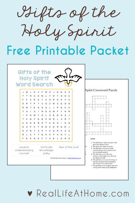 7 Gifts Of The Holy Spirit For Kids
 Seven Gifts of the Holy Spirit Worksheet Set Free Printables
