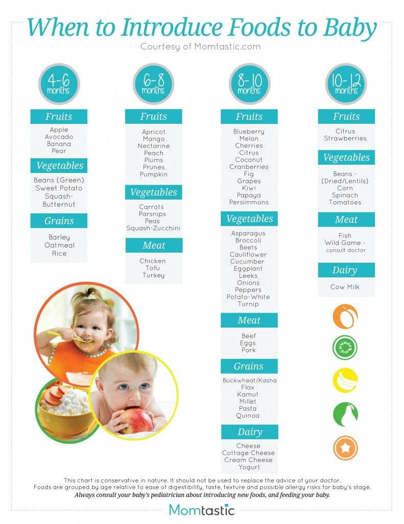 7 Month Old Baby Food Recipes
 Solid Food Chart for Babies Aged 4 months through 12