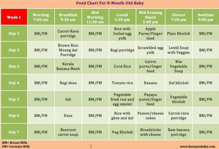 7 Month Old Baby Food Recipes
 Which food can be given for 8 months baby a sample
