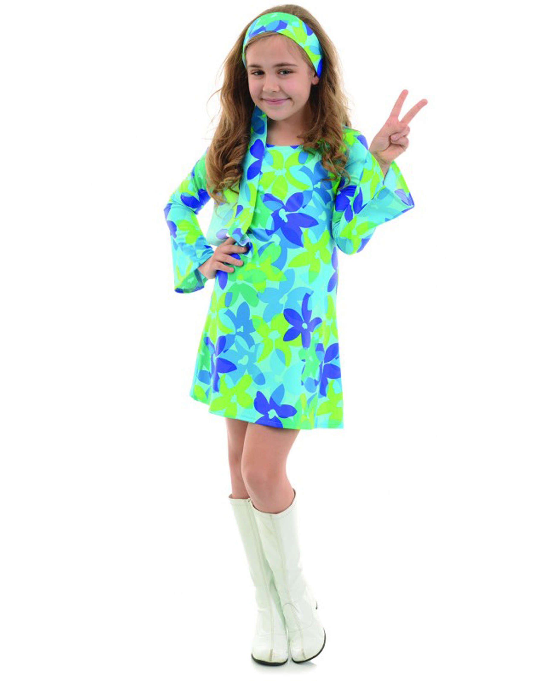 70S Flower Child Fashion
 Harmony 70s Hippie Diva Flower Child Girls Halloween
