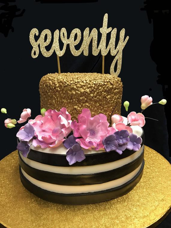 70th Birthday Cakes
 Seventy Birthday Cake Topper 70th Cake Topper 70 Birthday