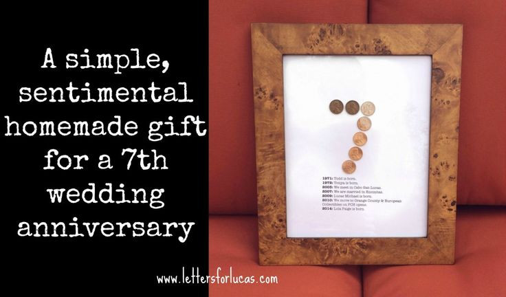 7Th Anniversary Gift Ideas For Him
 A simple t idea for your 7th wedding anniversary what