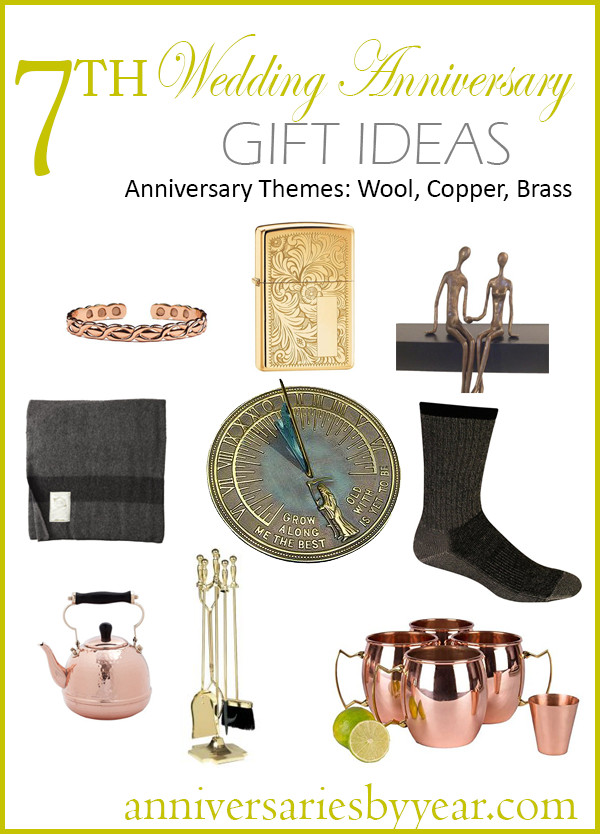 7Th Wedding Anniversary Gift Ideas For Her
 7th Anniversary t ideas for Wool Copper and Brass