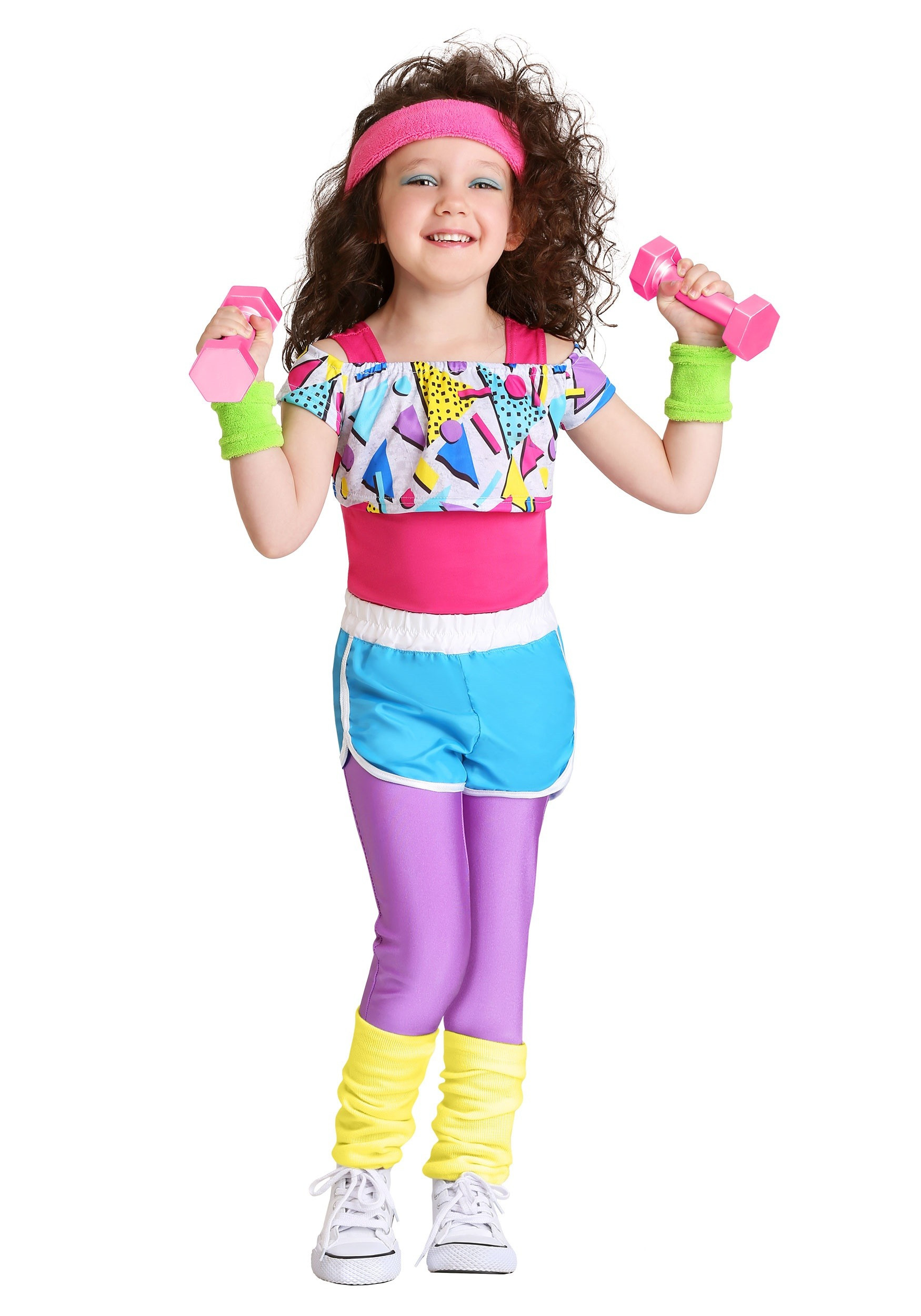 80S Fashion Kids
 Work It Out 80s Costume for Toddler Girls