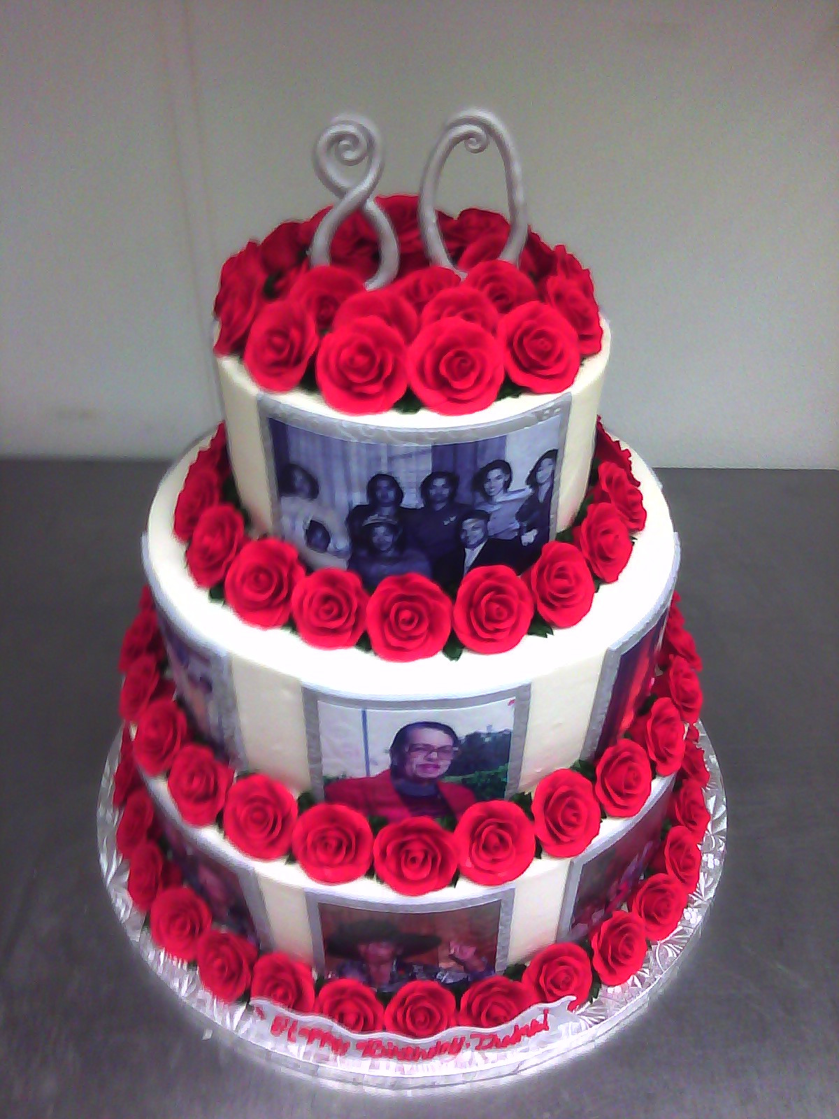 80th Birthday Cakes
 Rosey 80th Birthday Cake