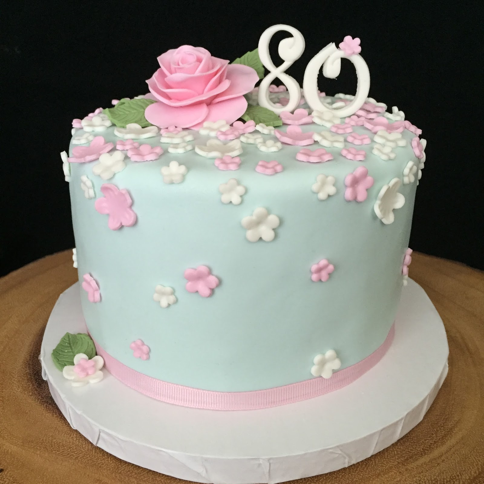 80th Birthday Cakes
 80th Birthday Cake and Cupcakes