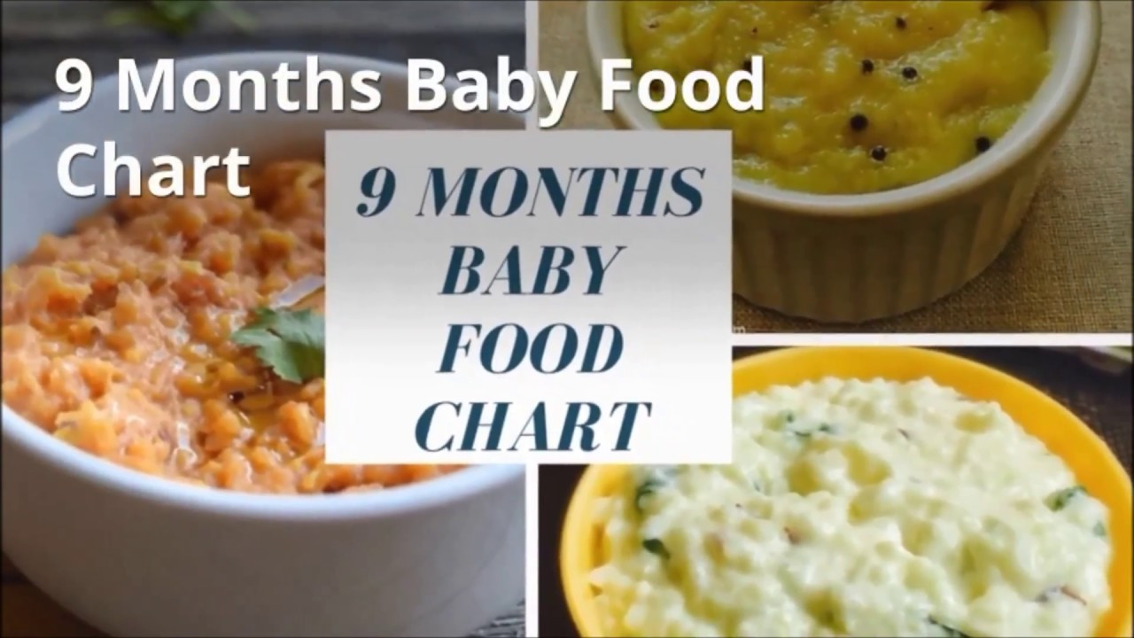 9 Month Baby Food Recipes
 9 Months Baby Food Chart