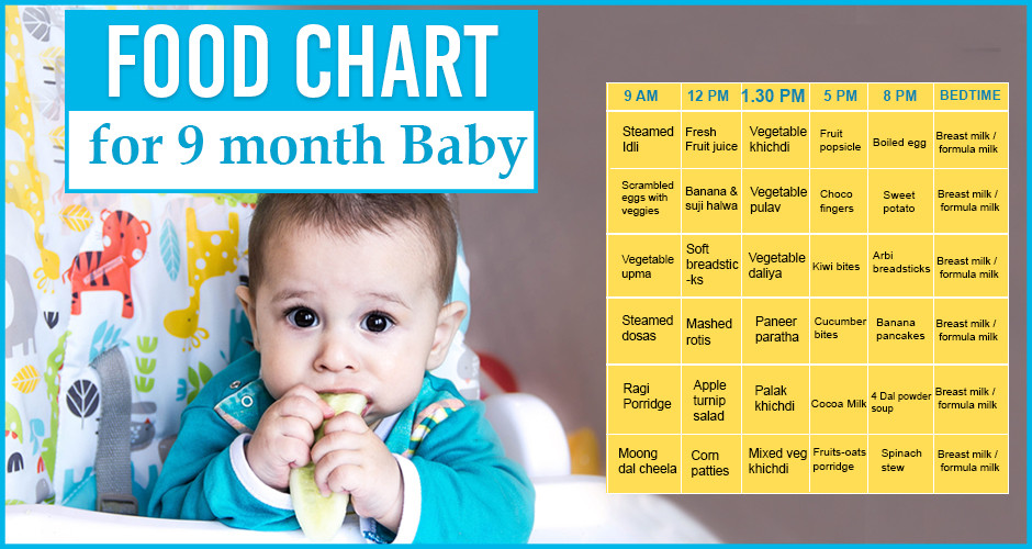 9 Month Baby Food Recipes
 A helpful and plete food chart for 9 months baby