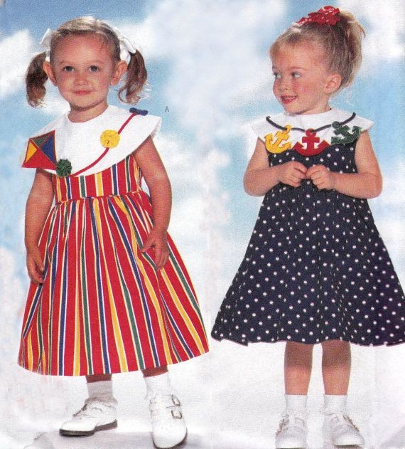 90S Kids Fashion
 90s Toddler Girl Sailor Dress Sewing by