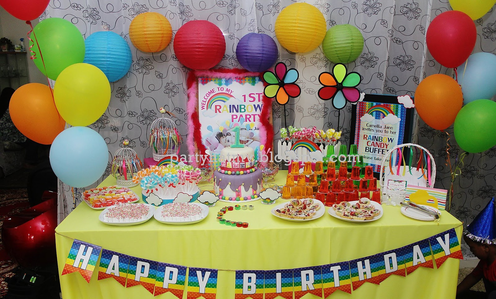 A Birthday Party
 Party Hat Banner