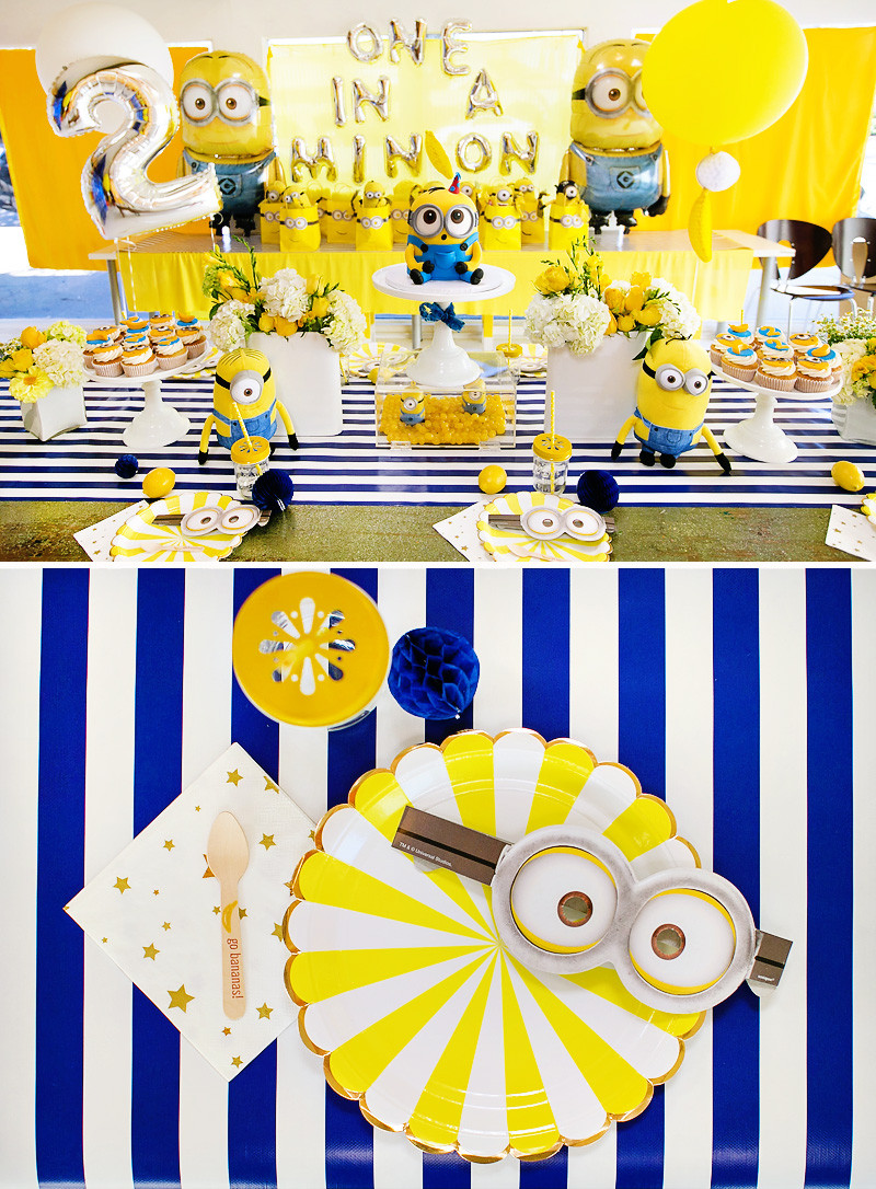 A Birthday Party
 Modern & Bright " e In A Minion" Themed Birthday Party
