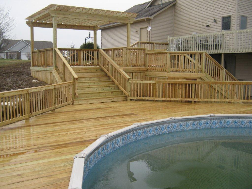 Above Ground Pool Deck
 Have Archadeck of Ft Wayne build your pool deck