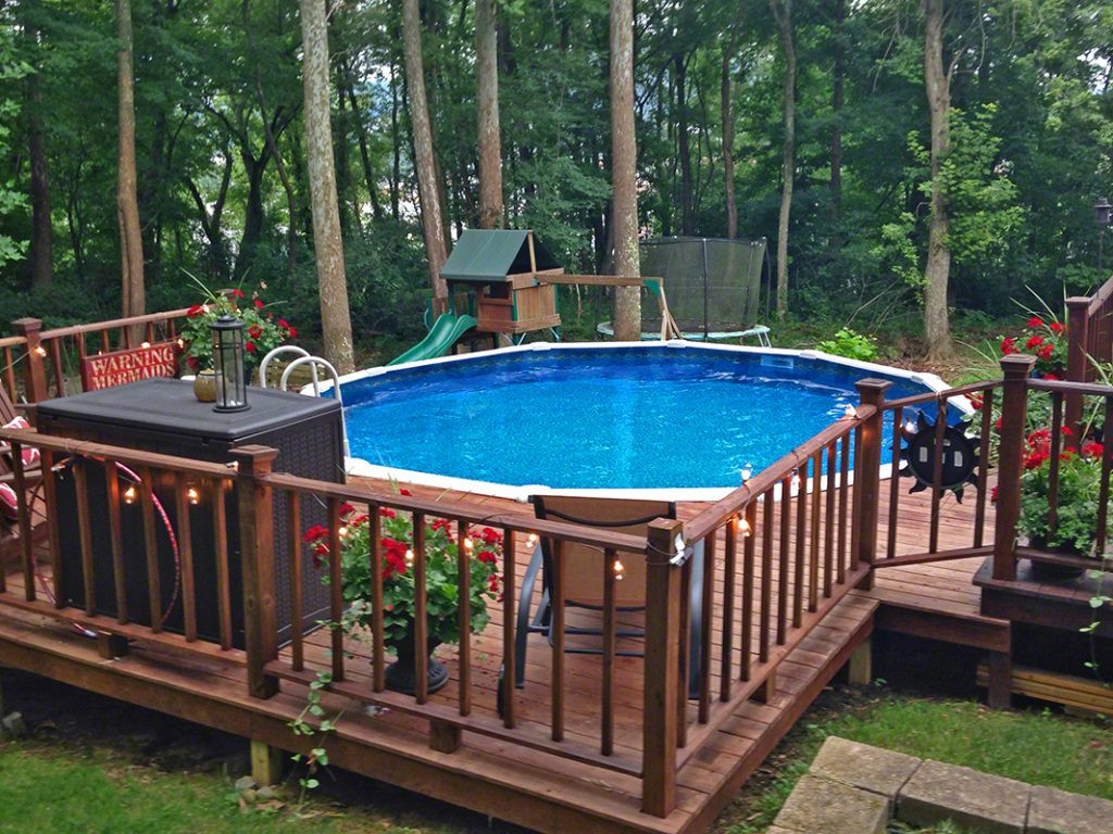 Above Ground Pool Deck
 Pool Deck Ideas Partial Deck The Pool Factory