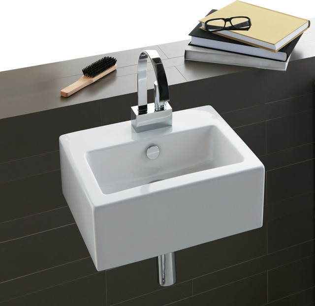 Above Mount Bathroom Sink
 Bissonnet FZ14 Wall mount or counter Ceramic Sink