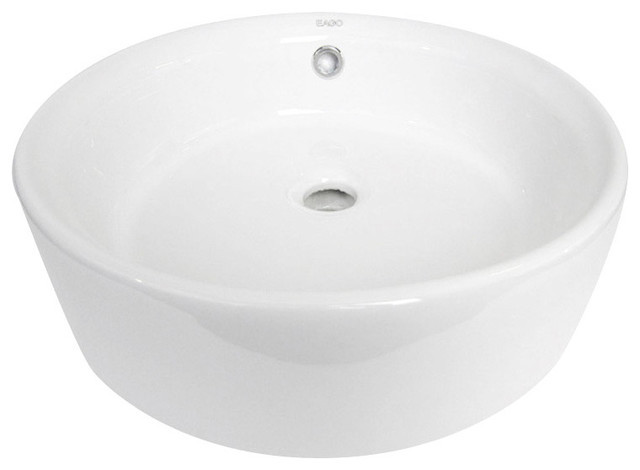 Above Mount Bathroom Sink
 EAGO BA129 16 Mount White Round Porcelain Bathroom