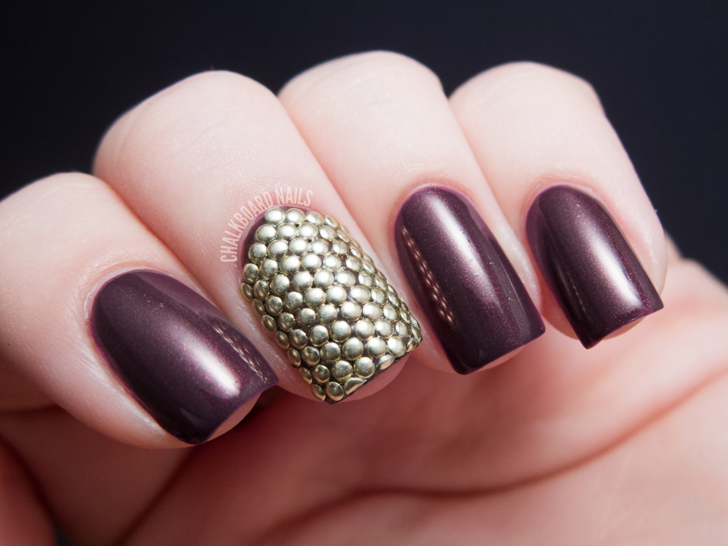 Accent Nail Designs
 Stud Armor Accent Nail Chalkboard Nails